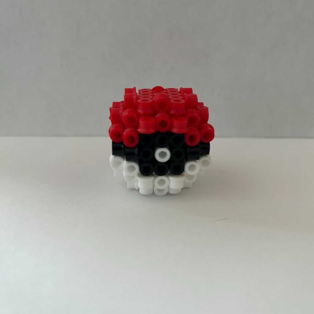 3D Perler Bead Creation - Pokeball